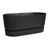 Elho greenville terrace trough 80 wheels living black - afbeelding 1